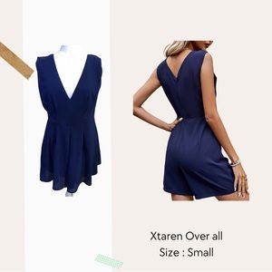 Blue skort mini dress